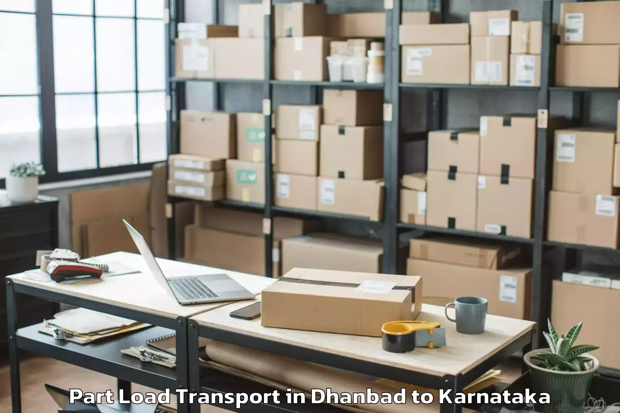 Easy Dhanbad to Ganagapura Part Load Transport Booking